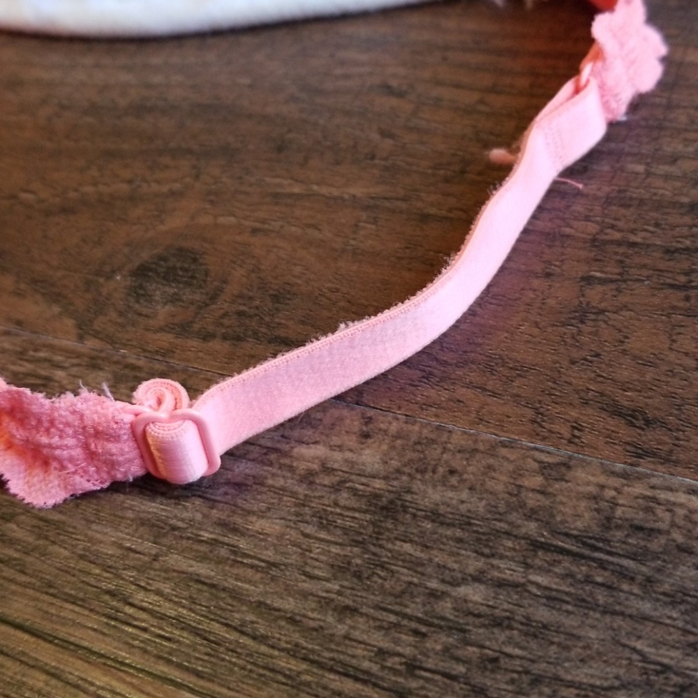 Victoria's Secret PINK Bralette Lace Coral Floral - Picture 3 of 8